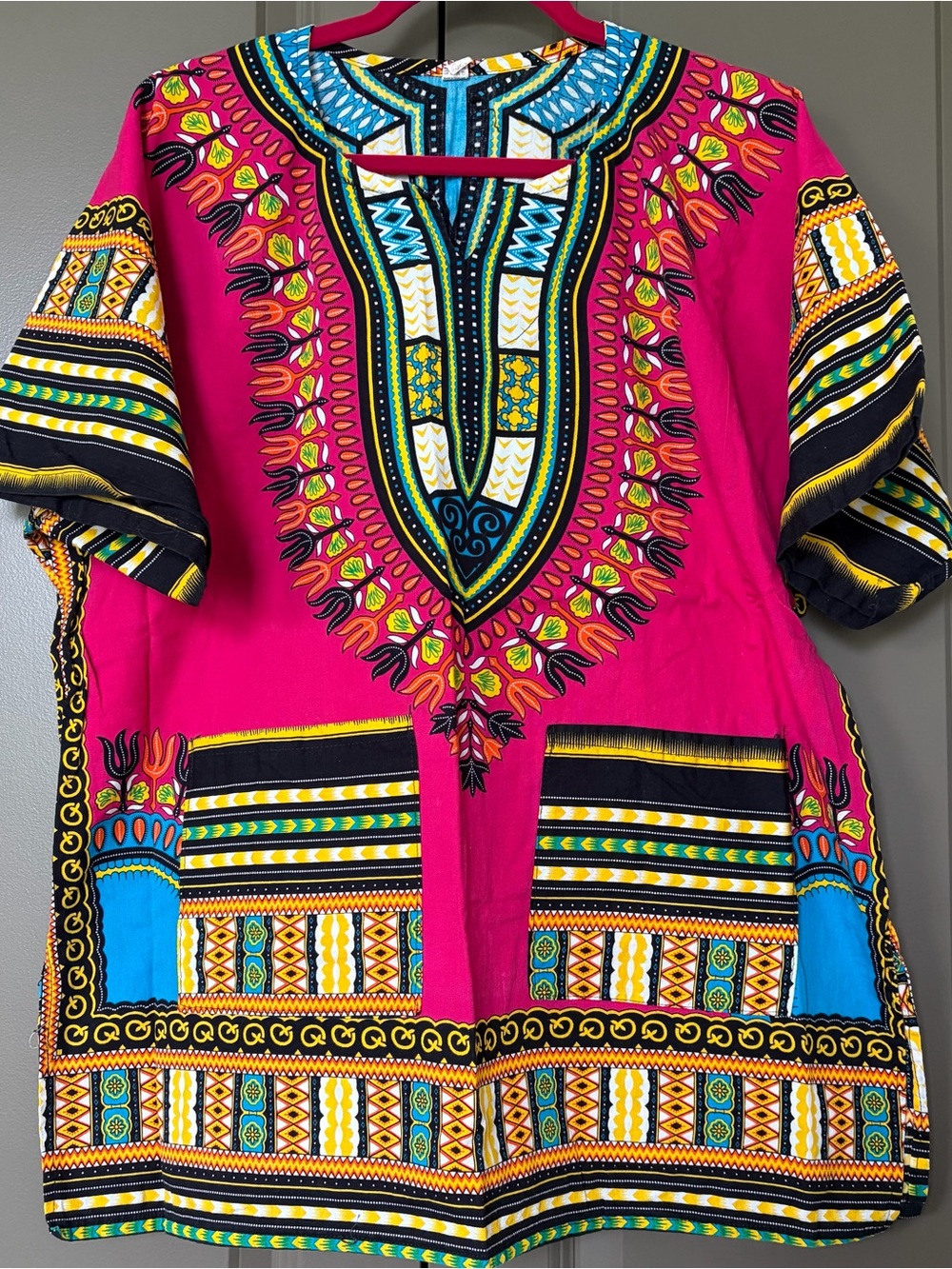 Vibrant Pink Dashiki Tunic